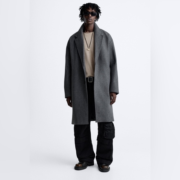 Zara “stretch Coat” Medium in Brown New condition - Picture 1 of 6